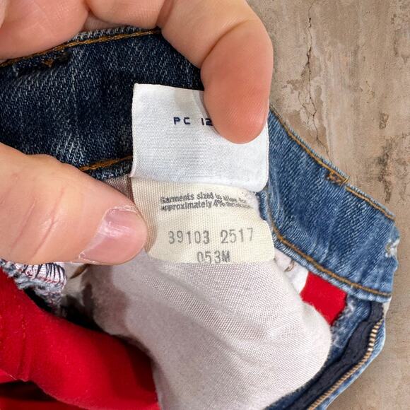 True Vintage 70s Orange Tab Levis Jeans 40x32 Medium Wash Lined Talon Zipper - Picture 5 of 7